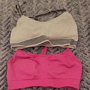 Pink and White Bralette Set
